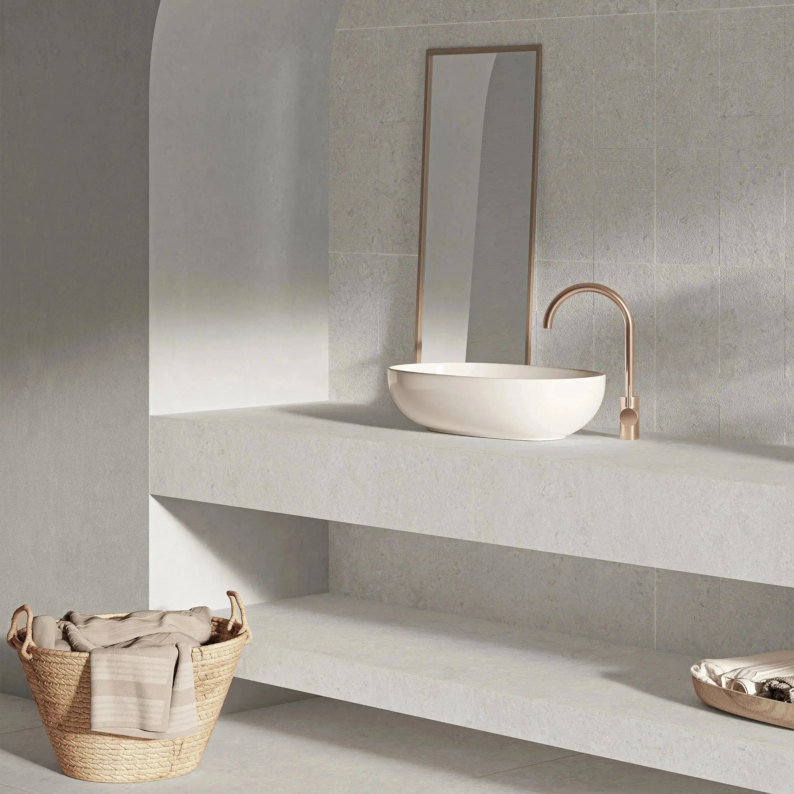 Jerusalem Stone Porcelain Tile Natural 24x24