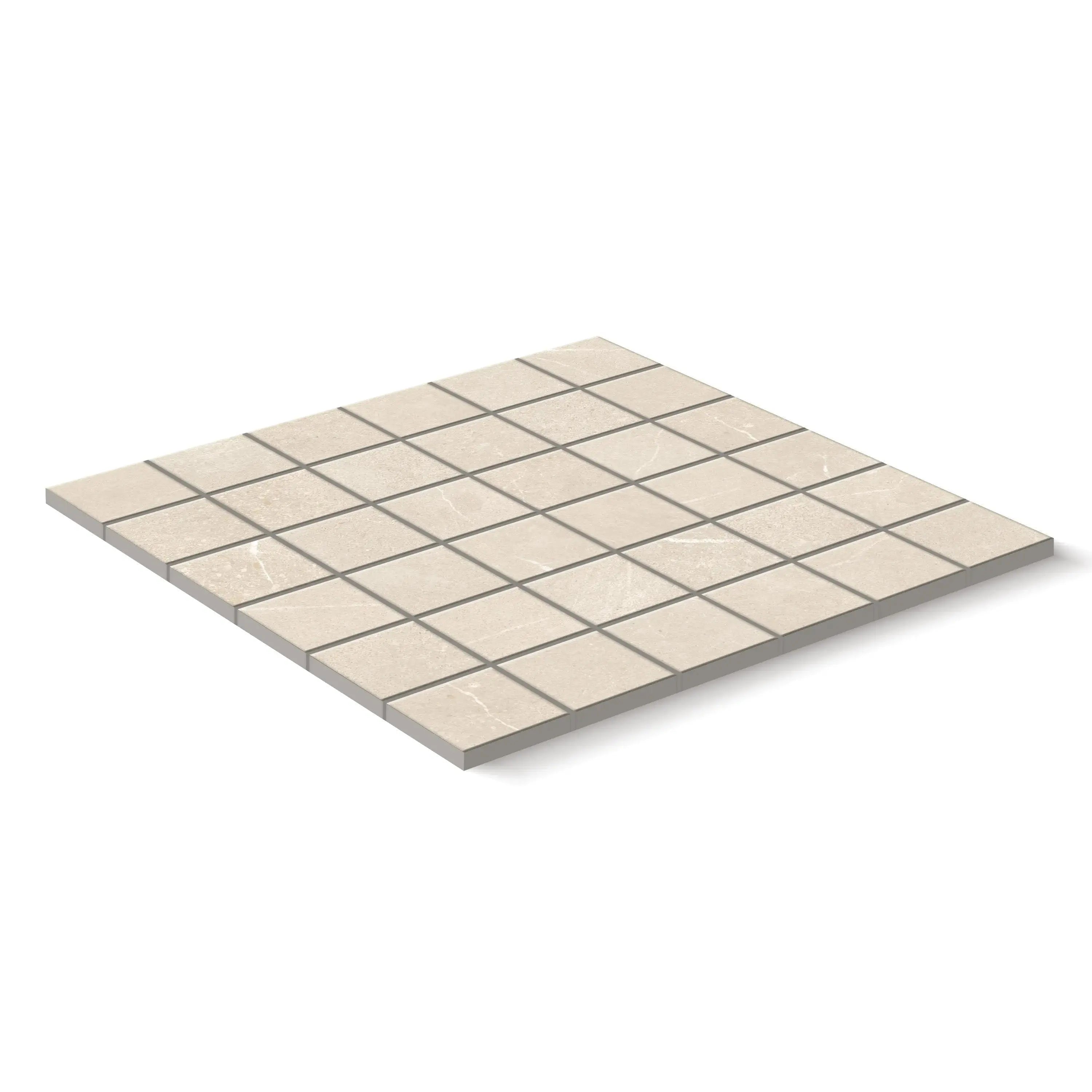 Astrastone Porcelain Tile Ivory Square Mosaic 2x2 Sheet