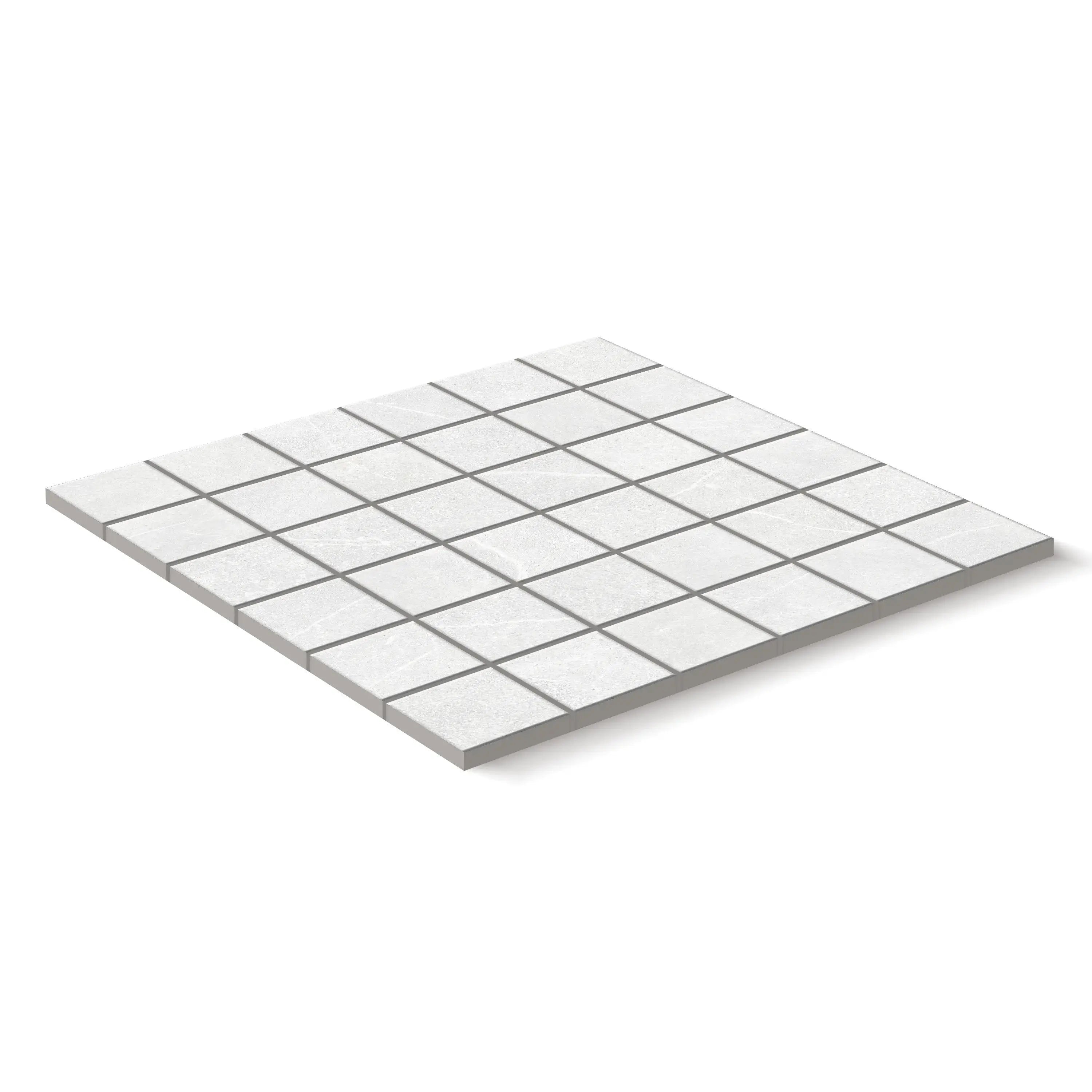 Astrastone Porcelain Tile White Square Mosaic 2x2 Sheet