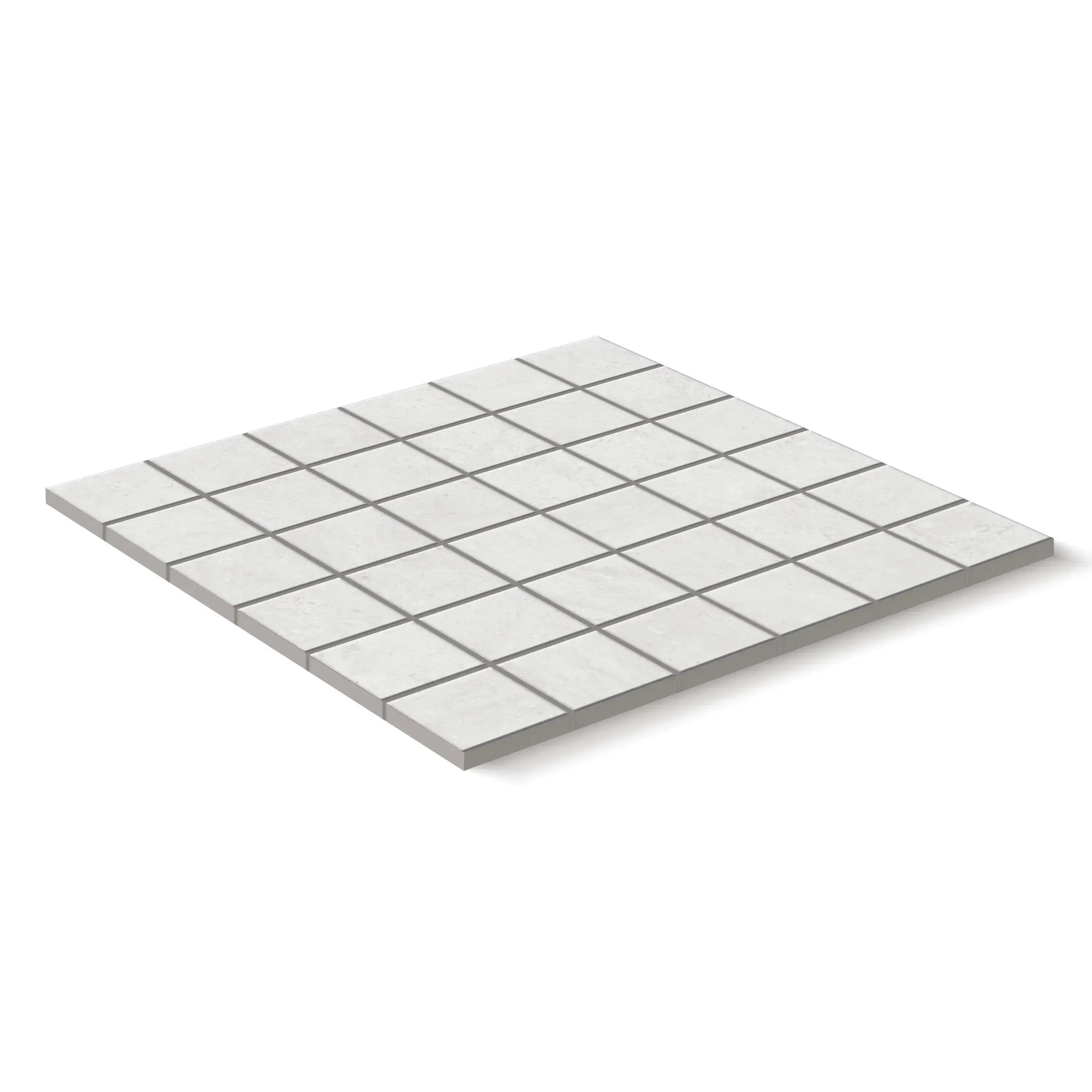 Jerusalem Stone Porcelain Tile White Square Mosaic 2x2 Sheet