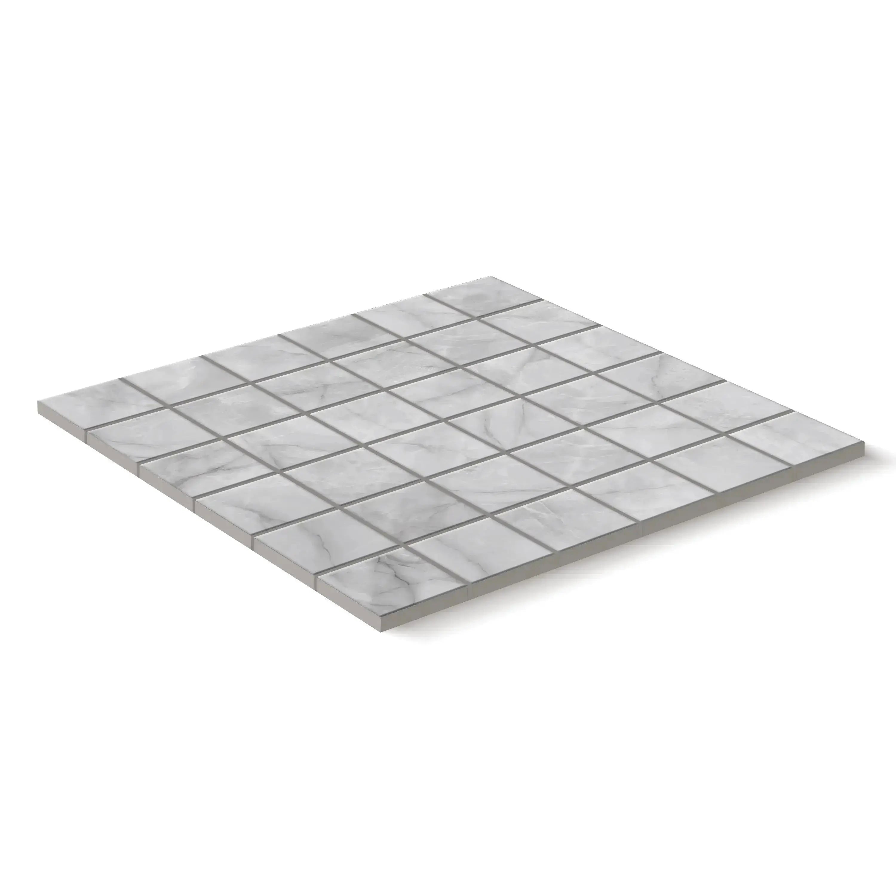 Opal Porcelain Tile Pearl Square Mosaic 2x2 Sheet Polished