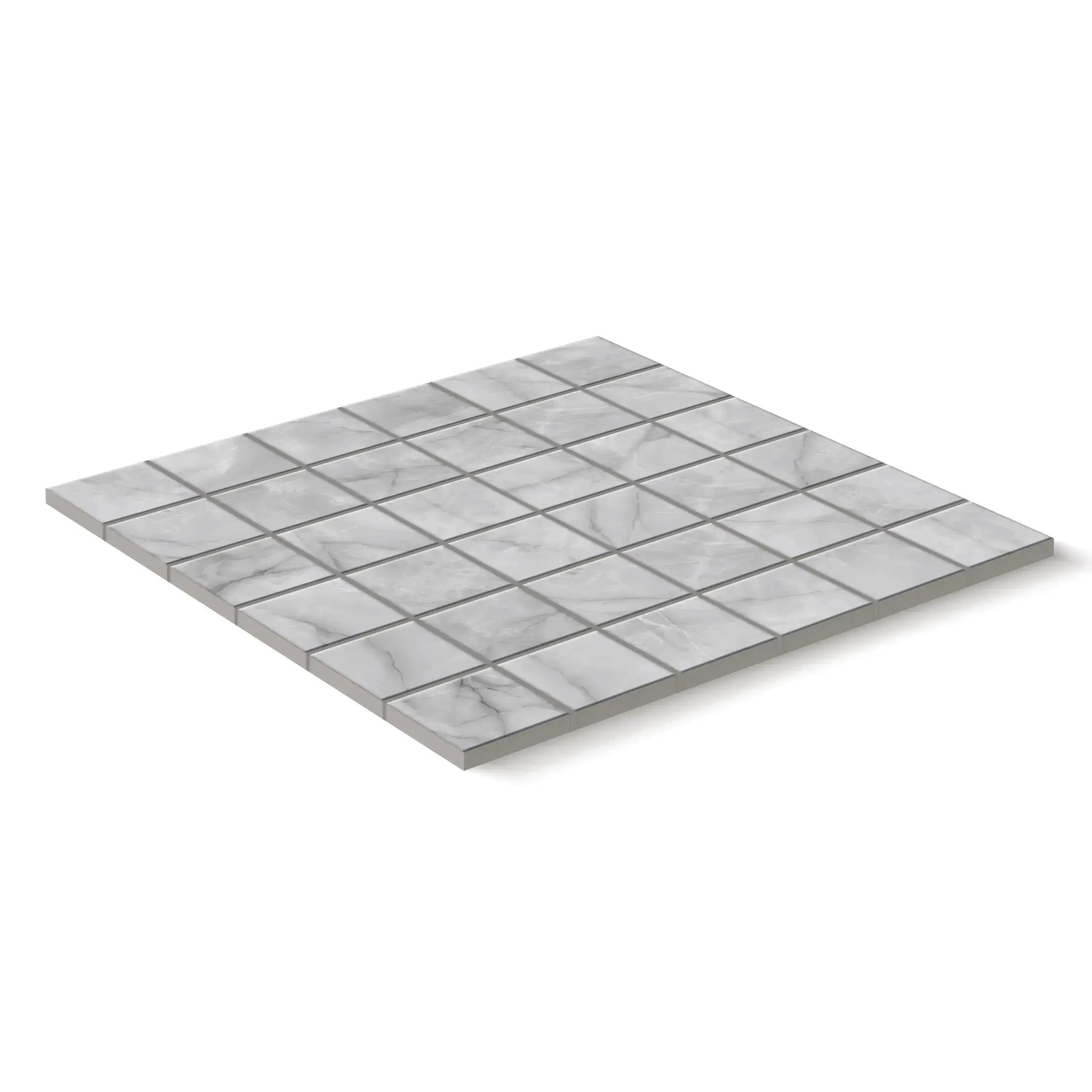 Opal Porcelain Tile Pearl Square Mosaic 2x2 Sheet Matte