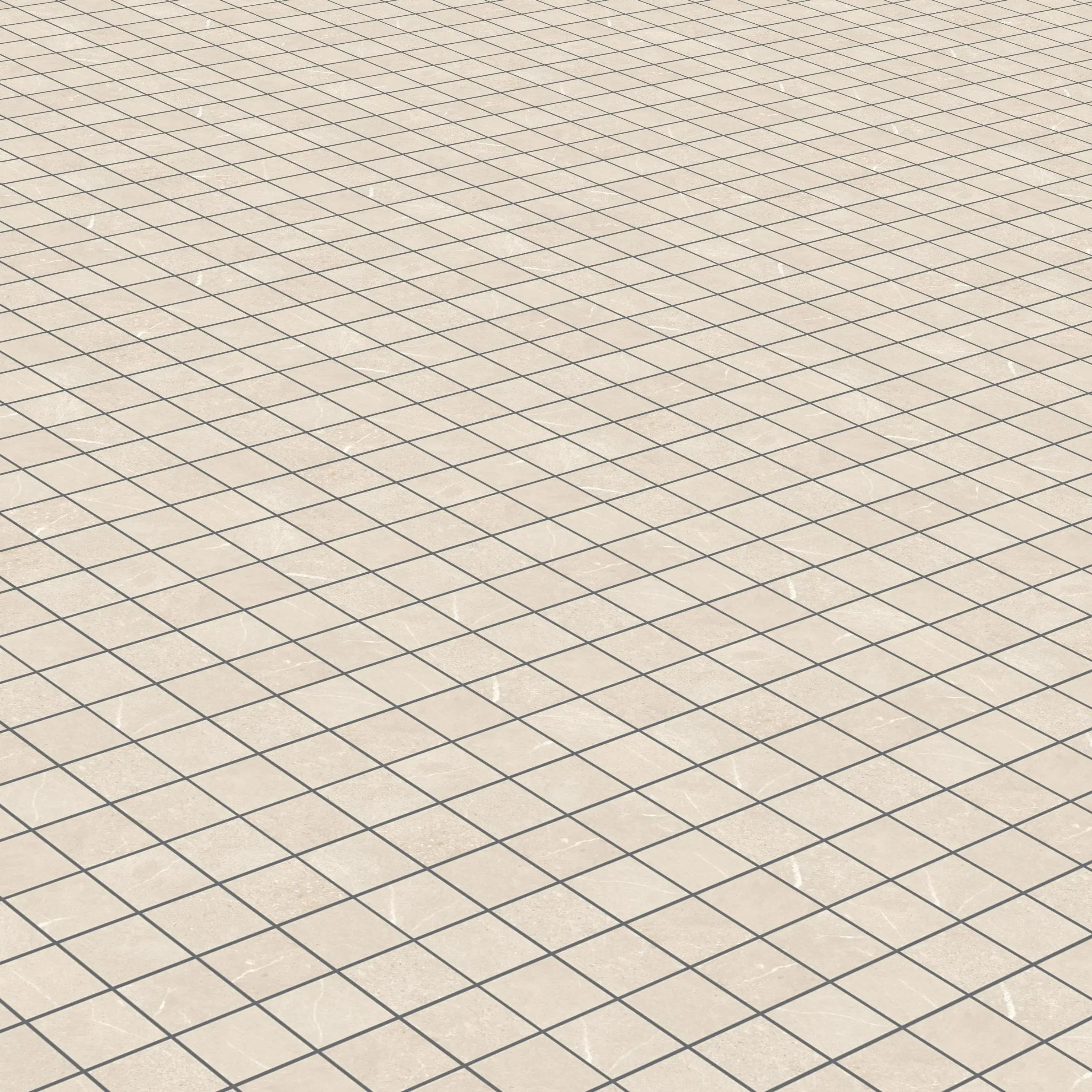 Astrastone Porcelain Tile Ivory Square Mosaic 2x2 Sheet