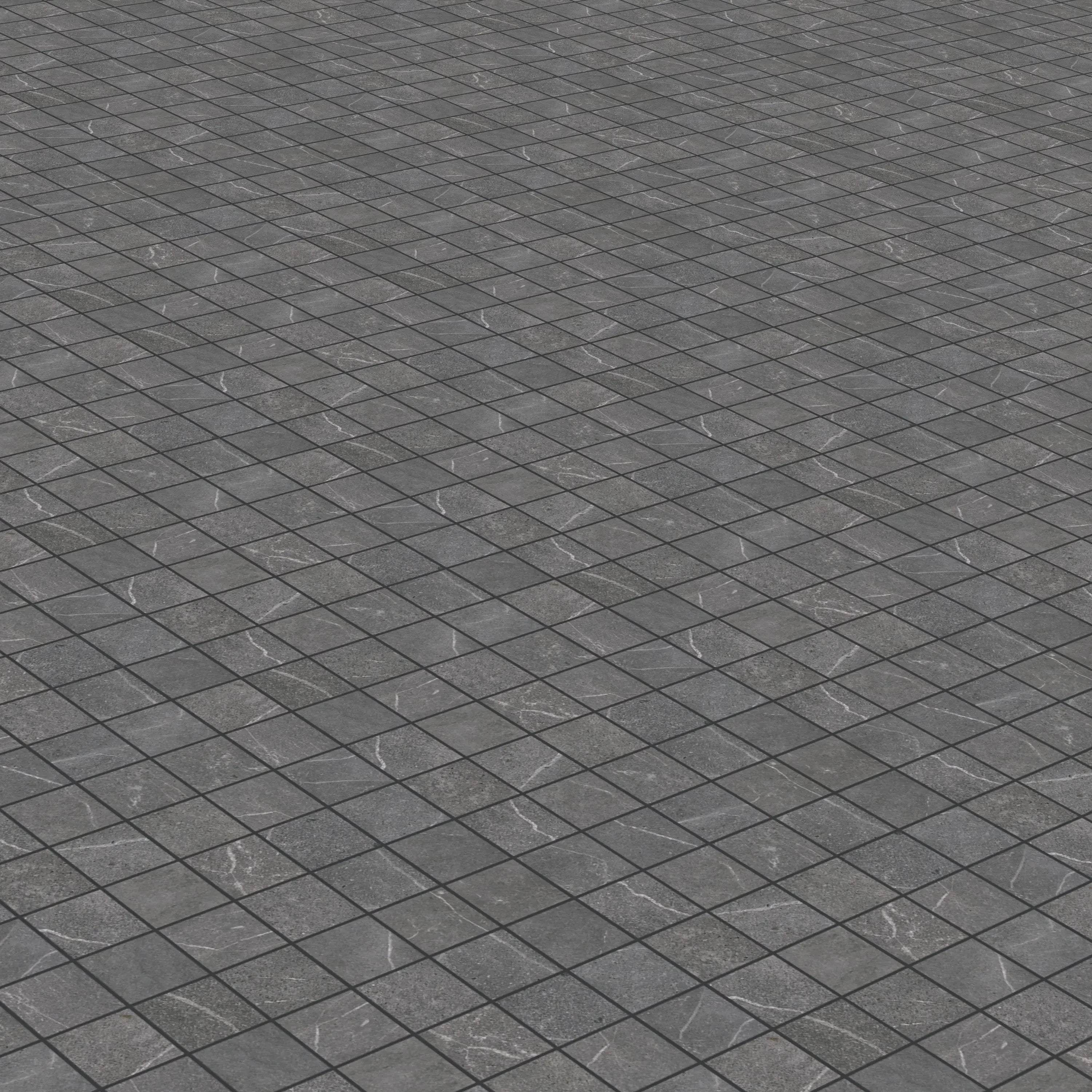 Astrastone Porcelain Tile Graphite Square Mosaic 2x2 Sheet