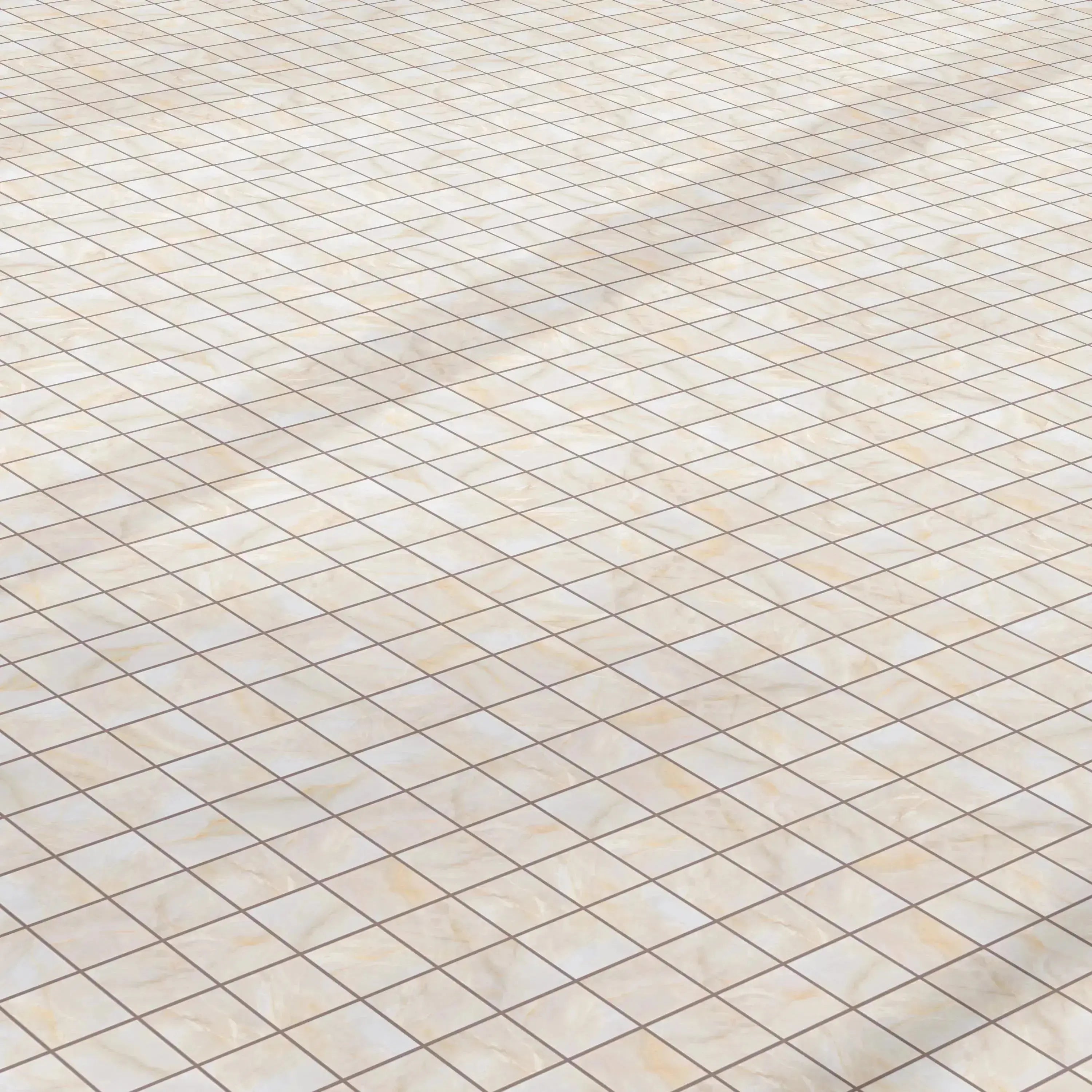 Opal Porcelain Tile Cream Square Mosaic 2x2 Sheet Polished