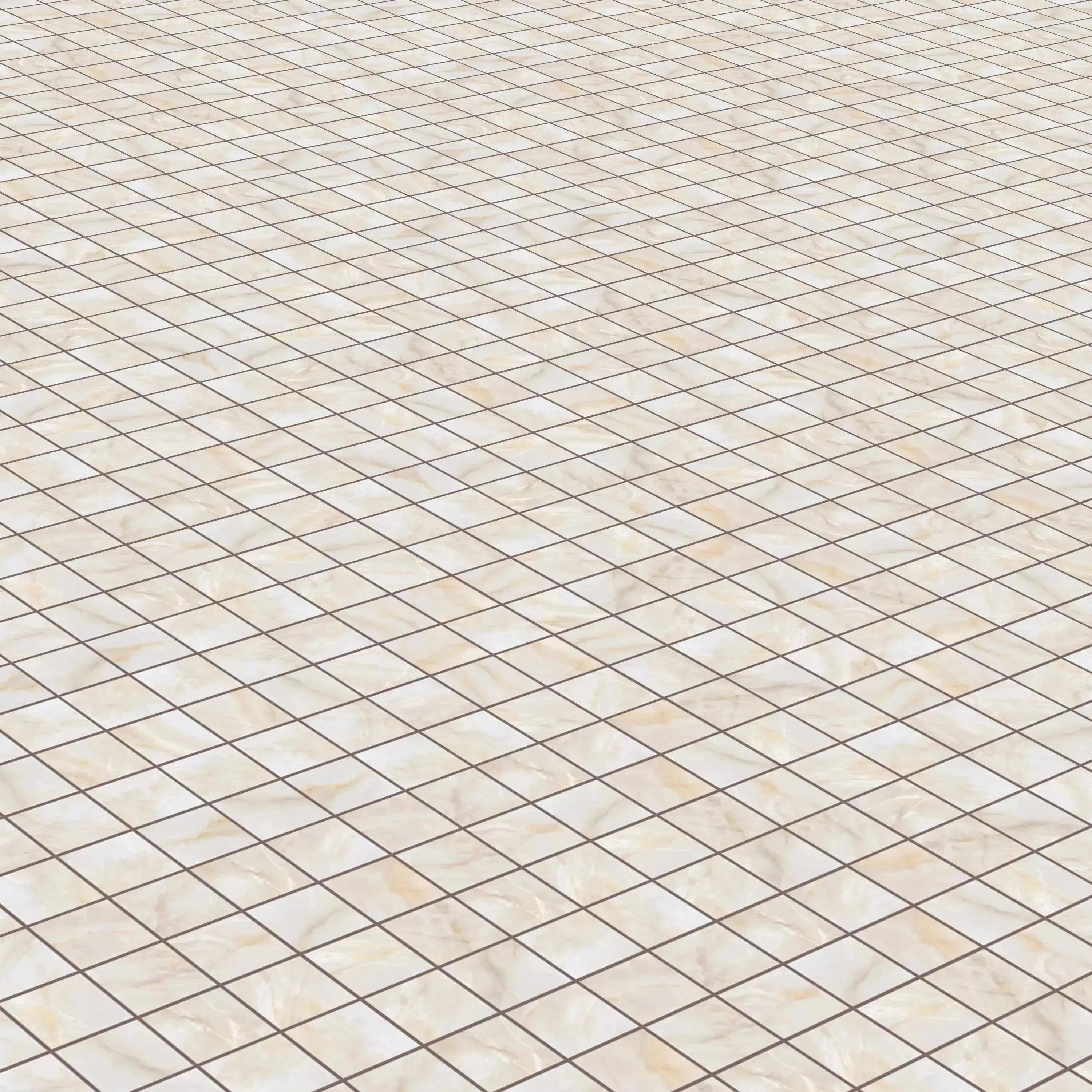 Opal Porcelain Tile Cream Square Mosaic 2x2 Sheet Matte