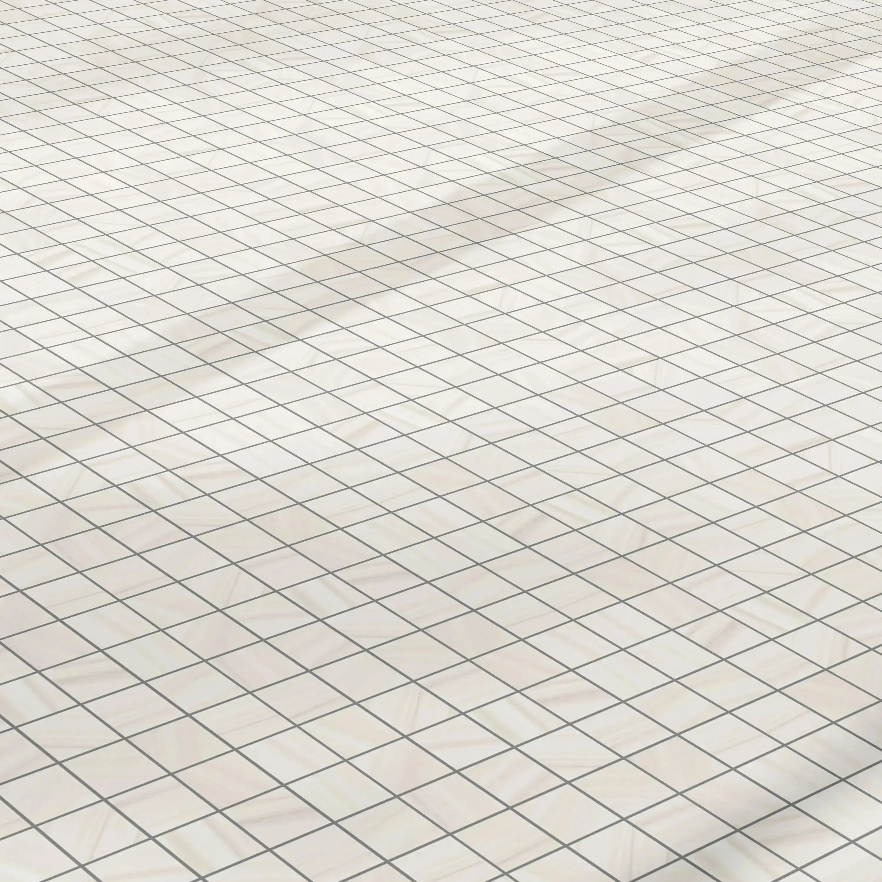 Dolostone Porcelain Tile Ivory Square Mosaic 2x2 Sheet Polished