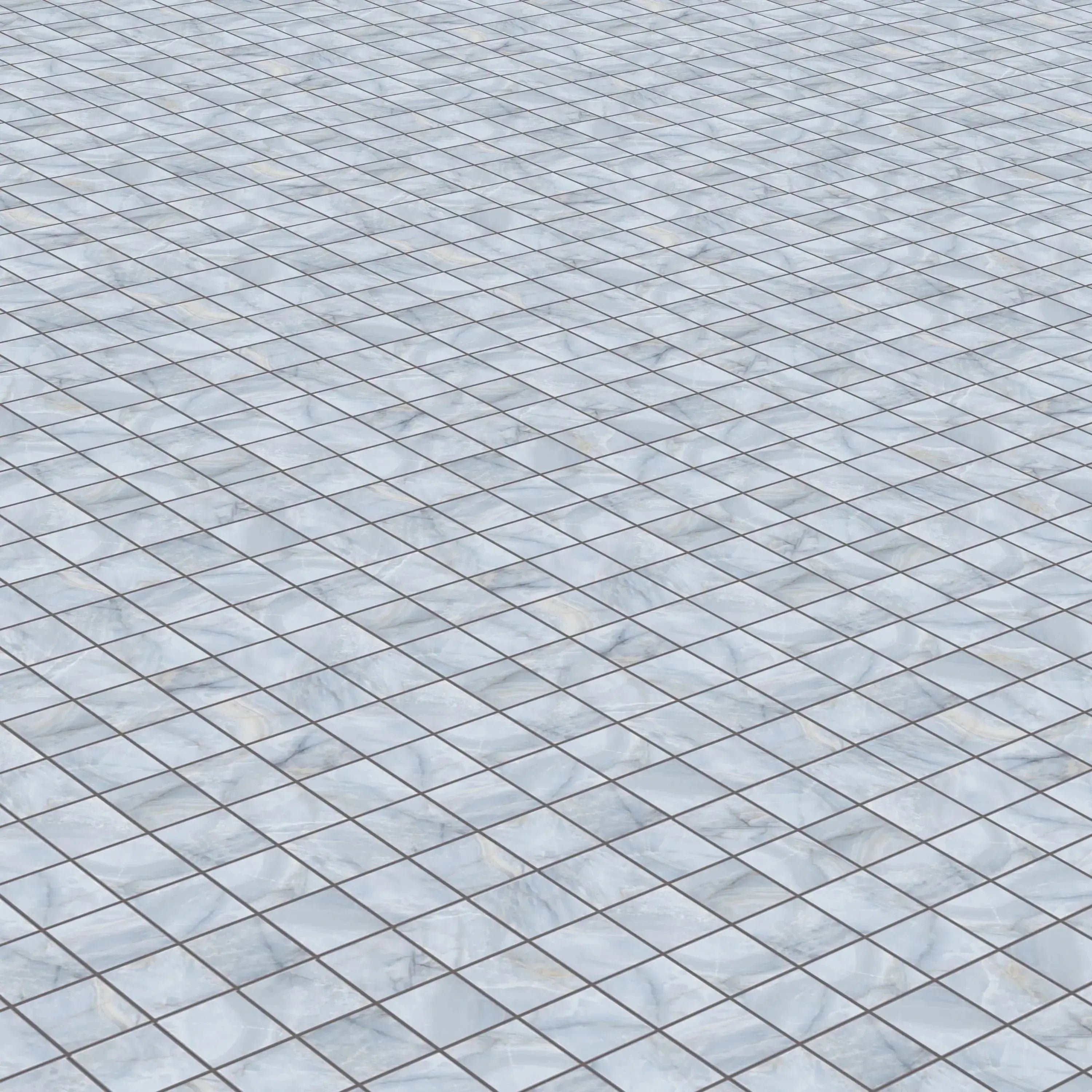 Opal Porcelain Tile Blue Square Mosaic 2x2 Sheet Matte