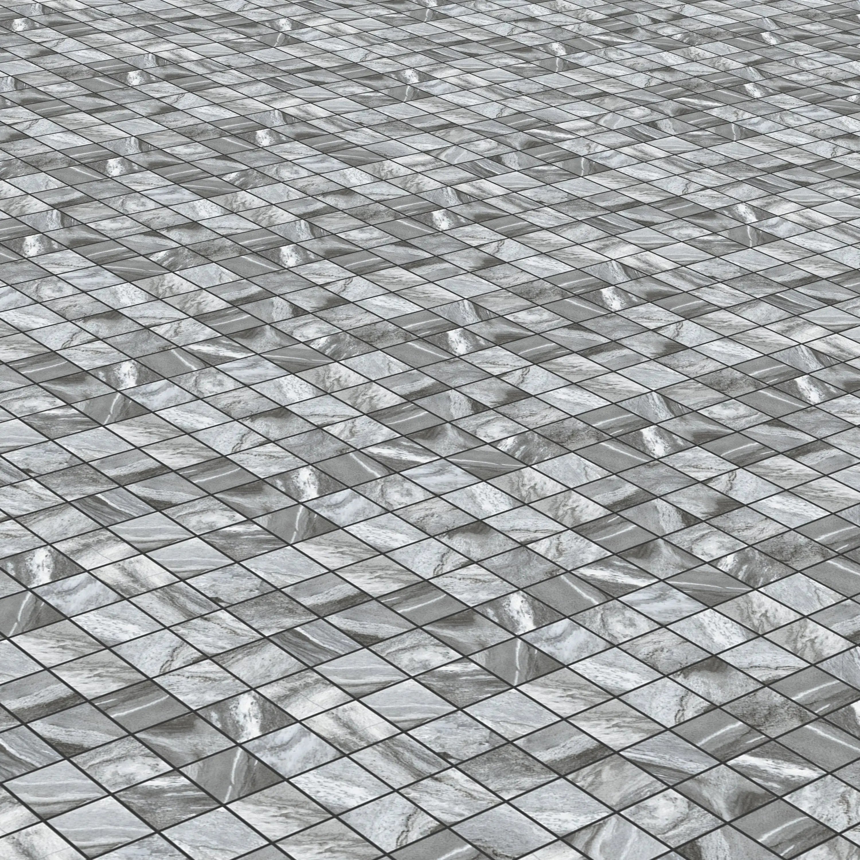 Nebula Porcelain Tile Gris Square Mosaic 2x2 Sheet