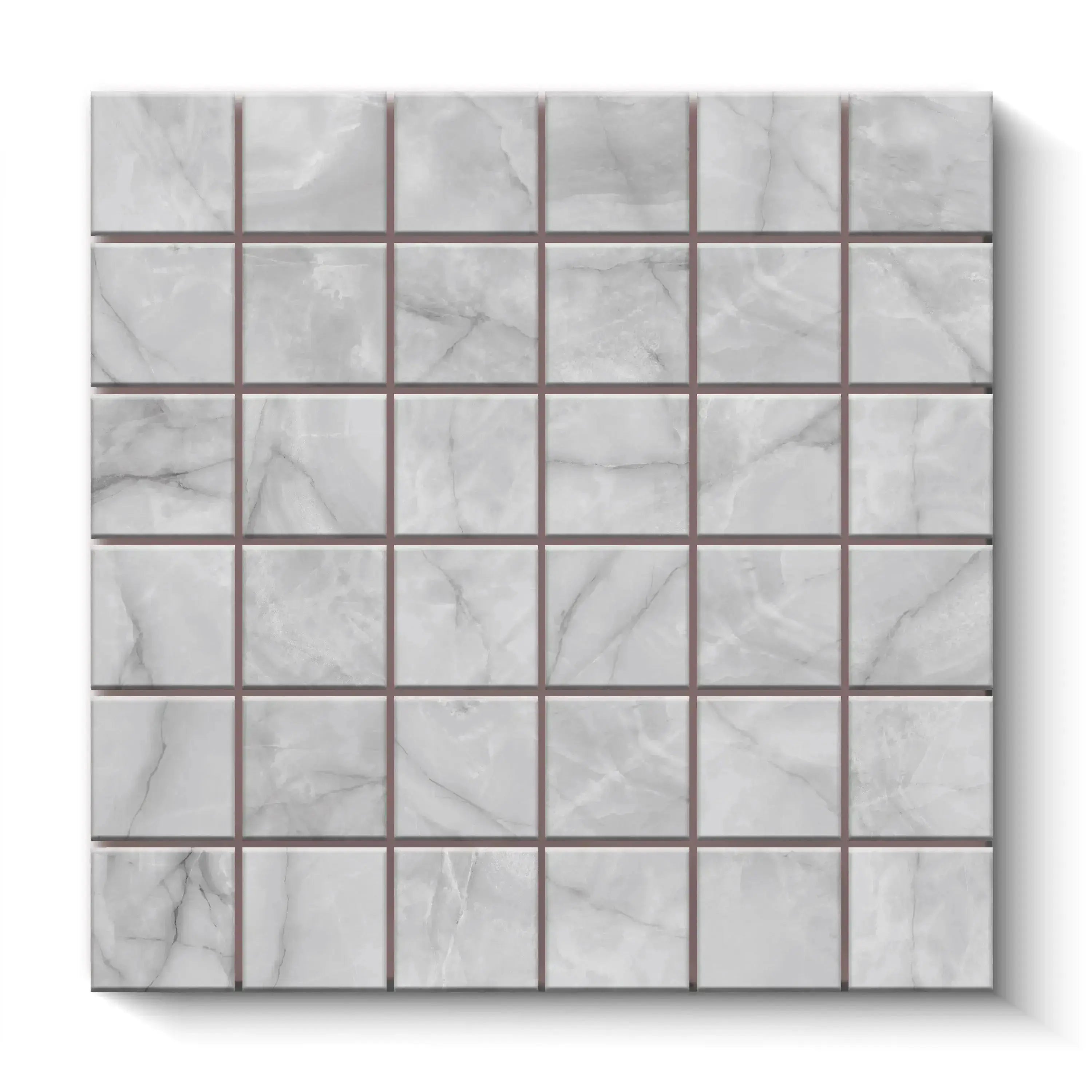 Opal Porcelain Tile Pearl Square Mosaic 2x2 Sheet Matte