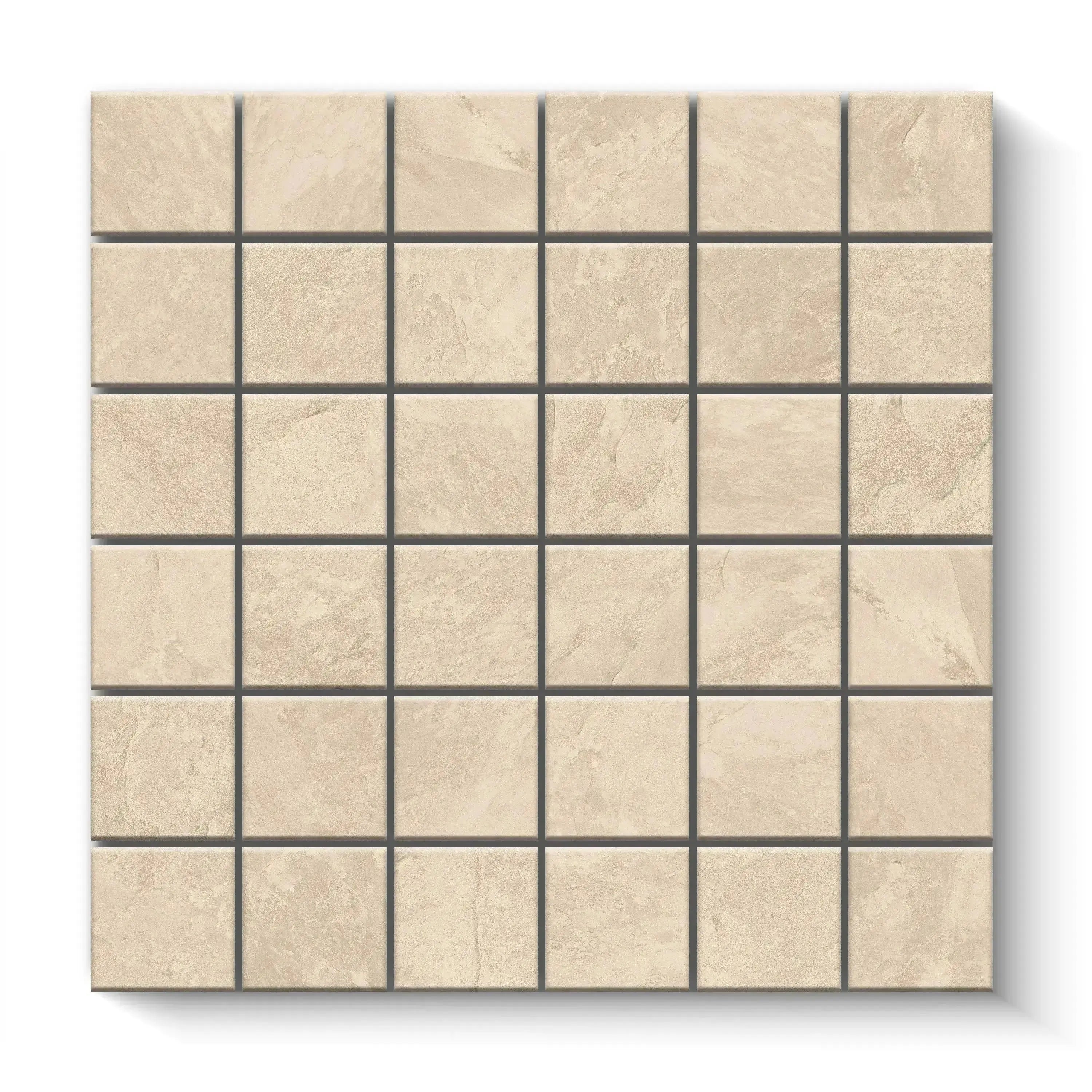 Arizona Porcelain Tile Sand Square Mosaic 12x12 Sheet