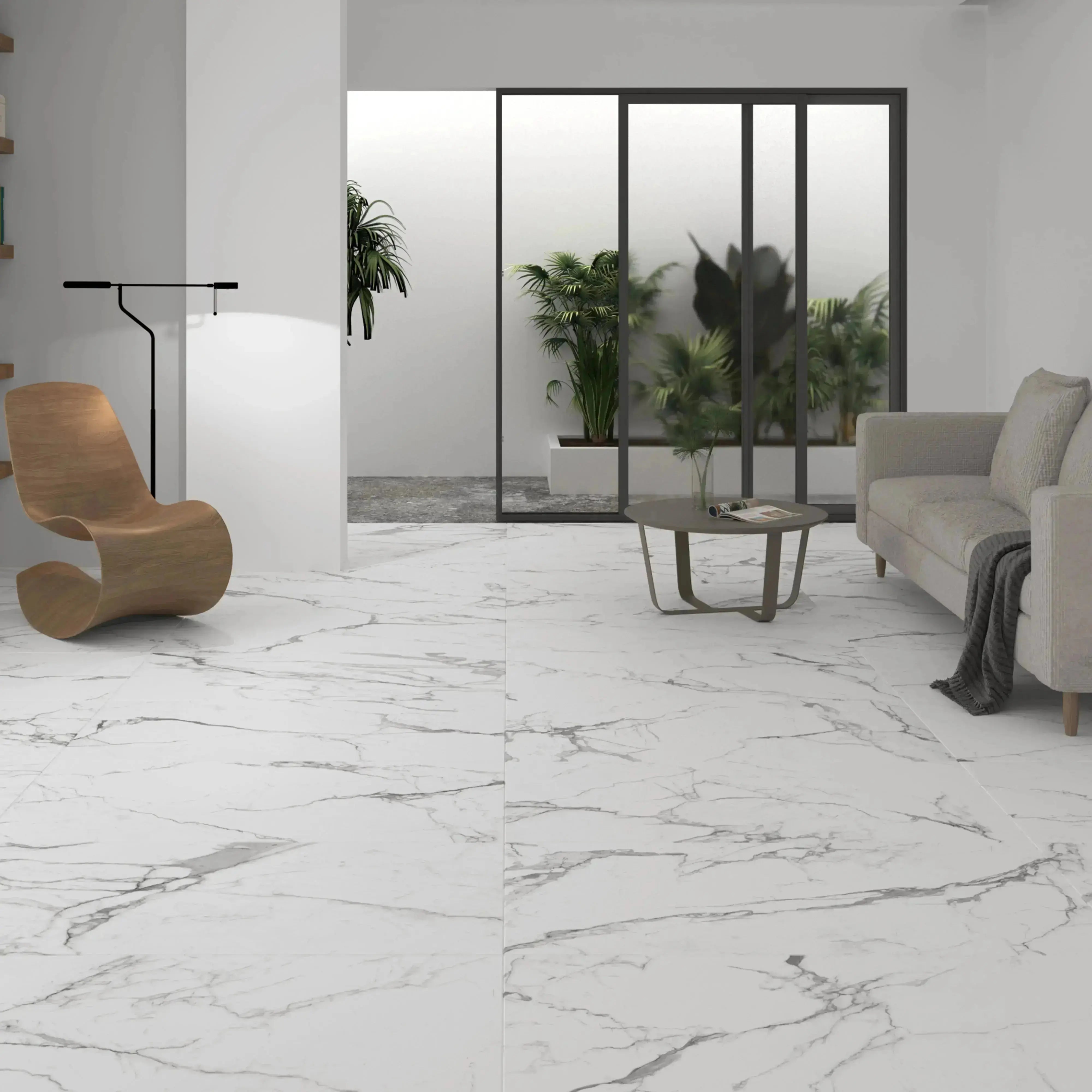 Statuario Porcelain Tile 24x48 Matte