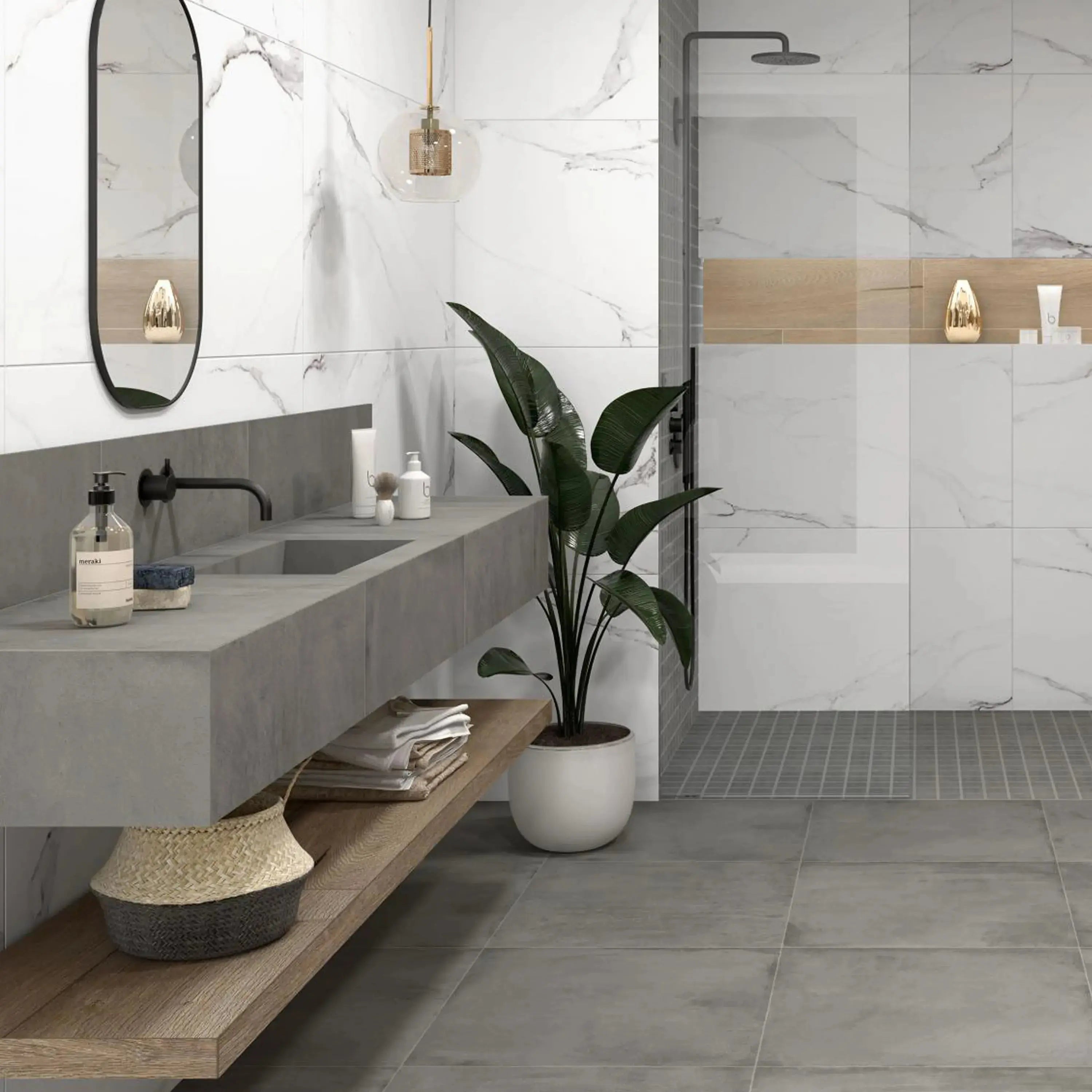 Liguria Porcelain Tile Silver Matte 12x24