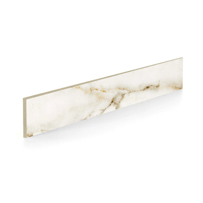 Aurora Porcelain Tile White Matte Bullnose