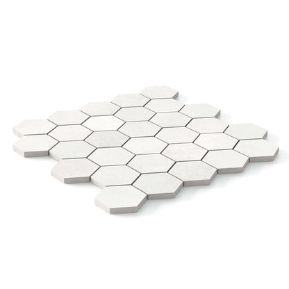 Bond Porcelain Tile Blanco Hexagon Mosaic