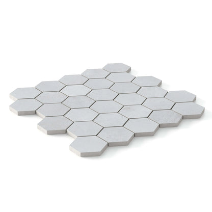 Bond Porcelain Tile Gris Hexagon Mosaic