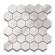 Travertino Porcelain Tile White Hexagon Mosaic 11x13 Sheet Polished
