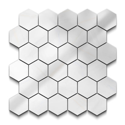 Marbella Porcelain Tile Polished Hexagon Mosaic 11x13 Sheet