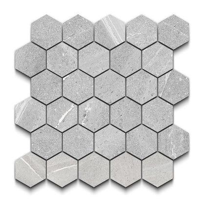 Burlington Porcelain Tile Perla Hexagon Mosaic 11x13 Sheet