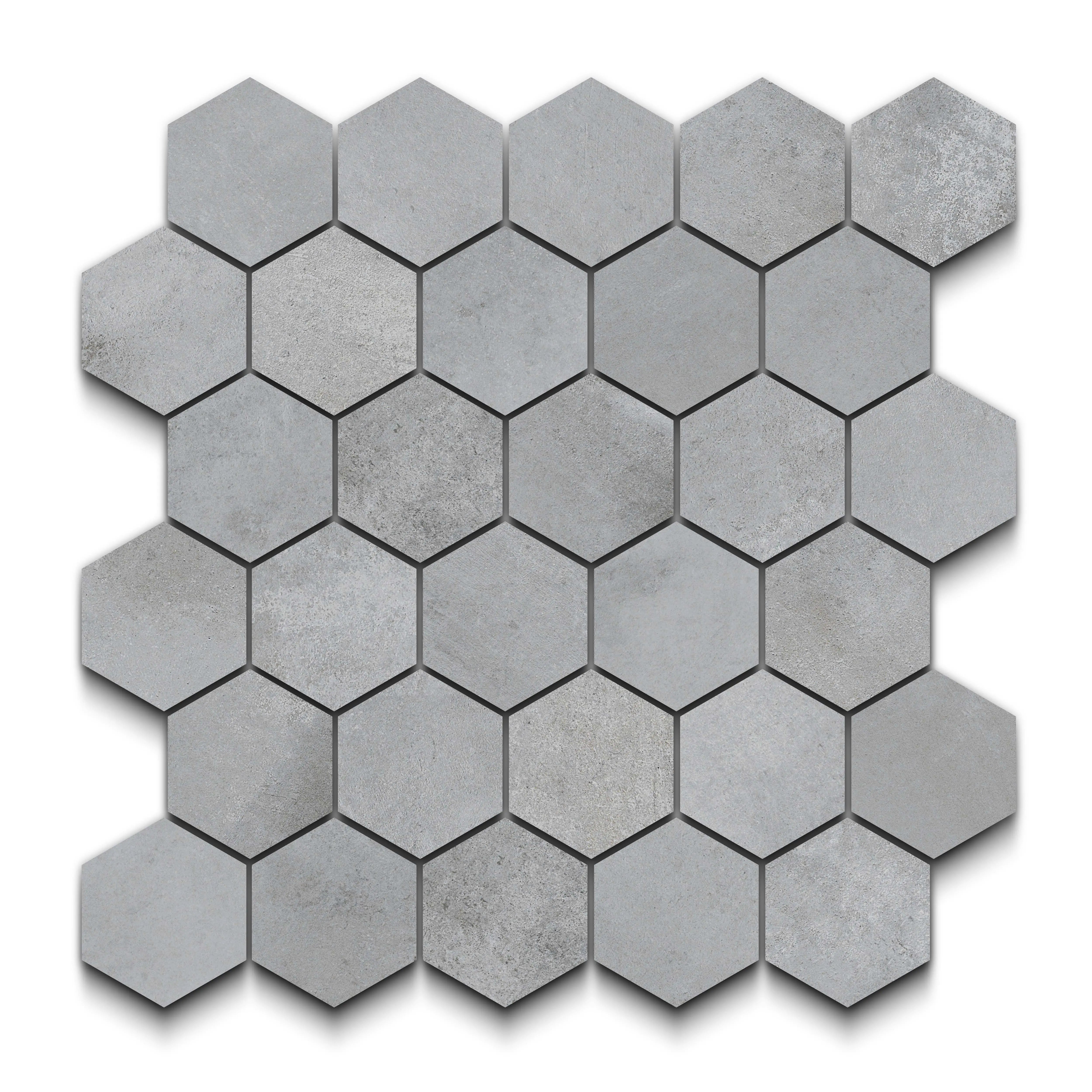 Bond Porcelain Tile Antracita Hexagon Mosaic