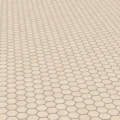 Crema Marfil Porcelain Tile Matte Hexagon Mosaic