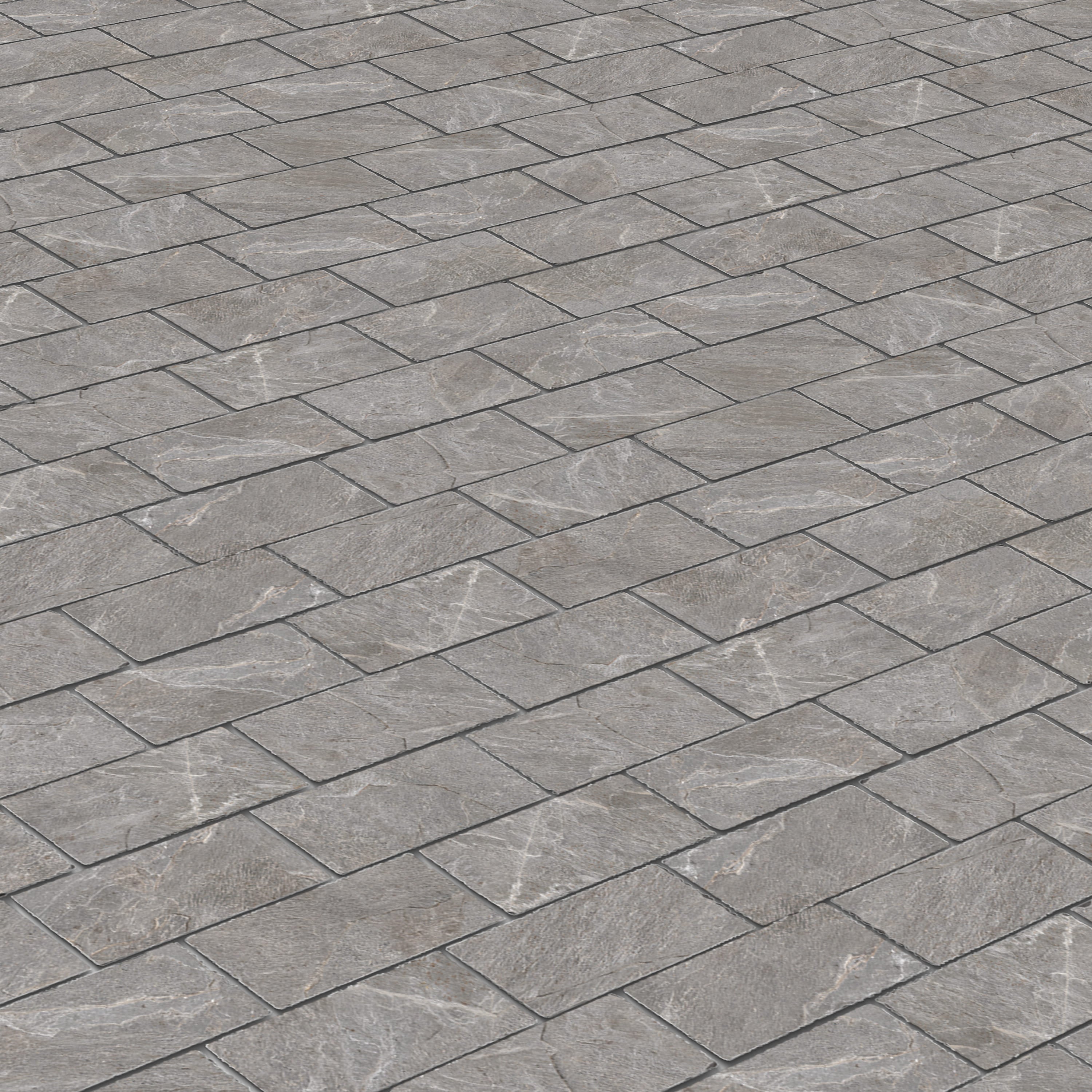Ardesia Slate Ash Matte 2x4 Muretto Mosaic Tumbled Edge (12x12 Sheet)