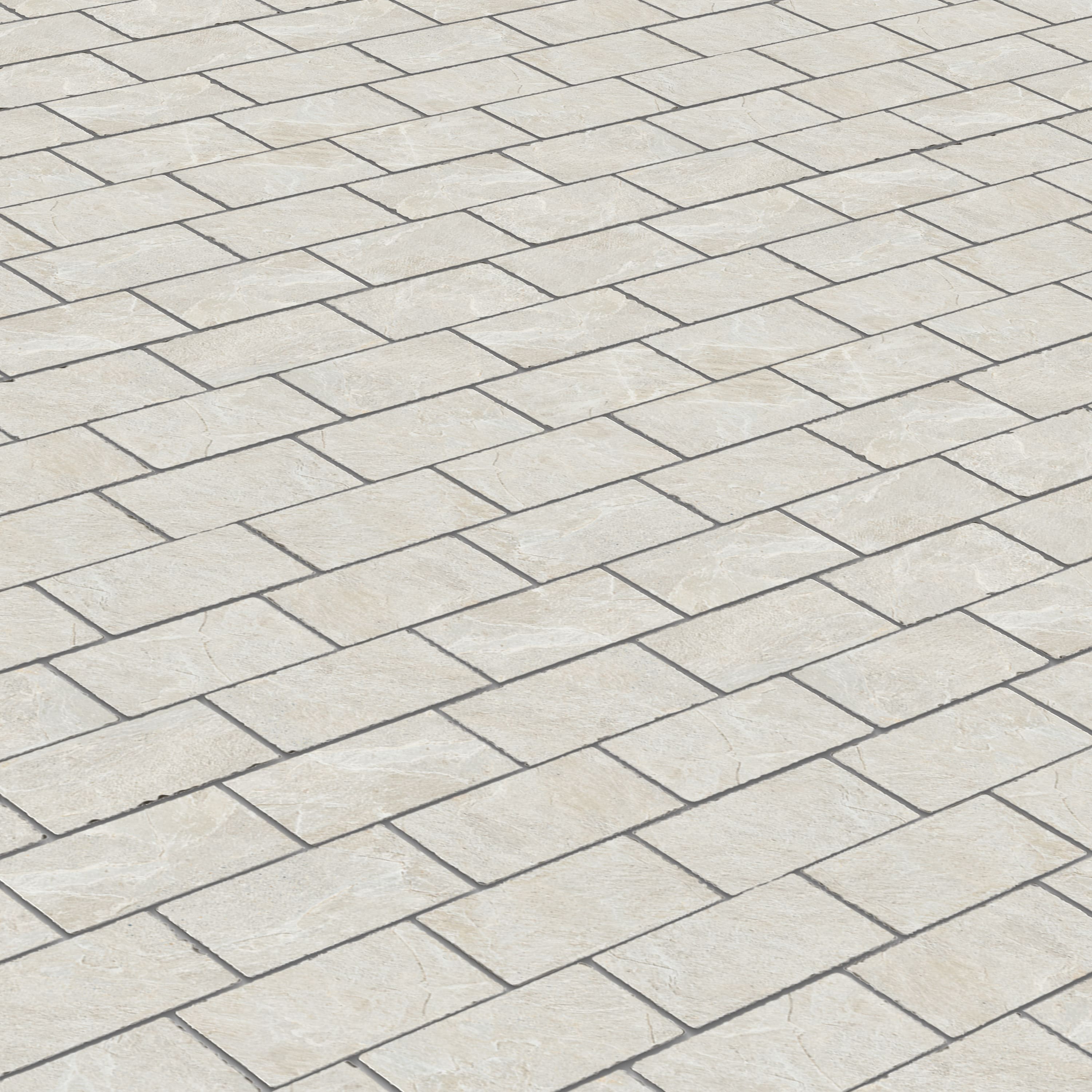 Ardesia Slate Dove Matte 2x4 Muretto Mosaic Tumbled Edge (12x12 Sheet)