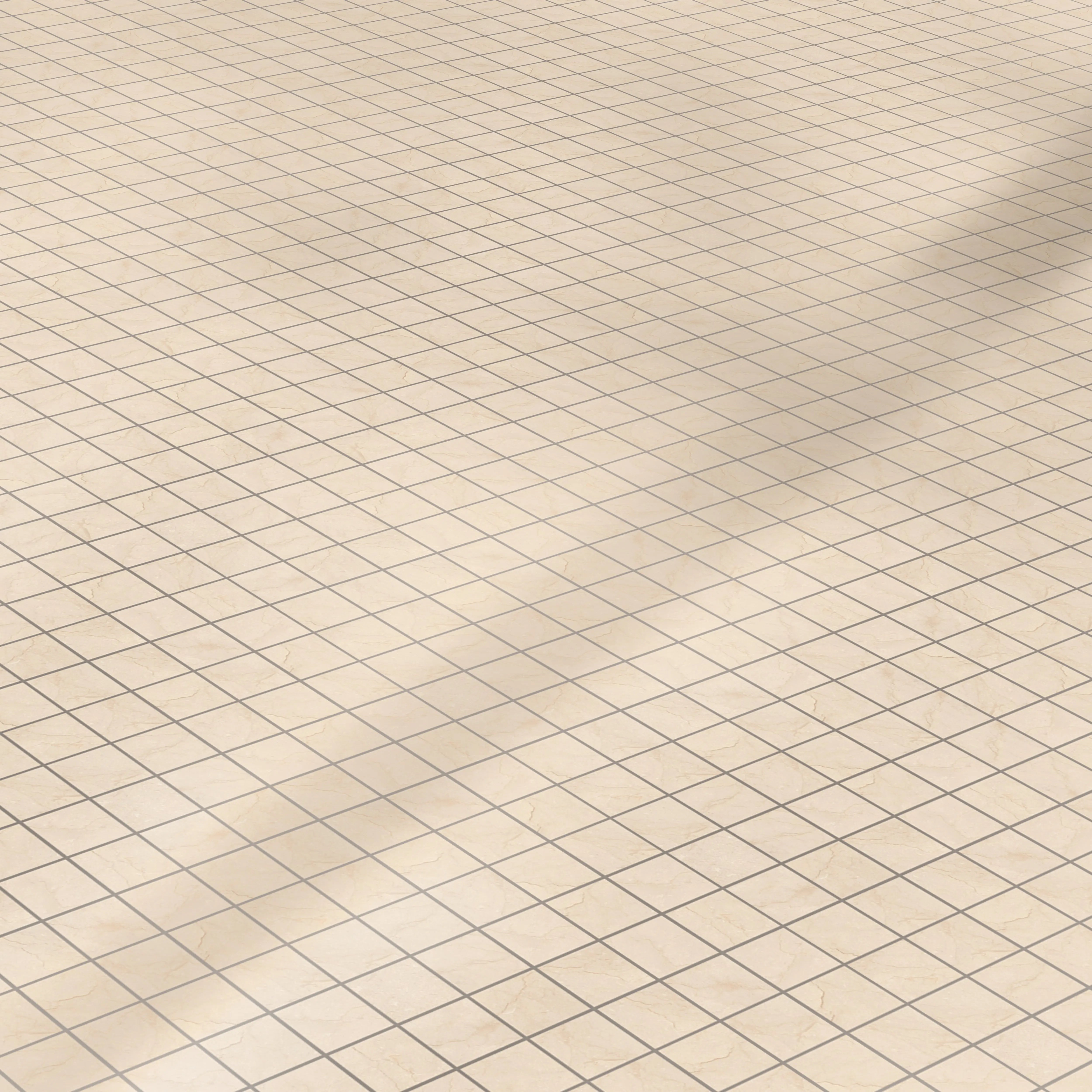 Crema Marfil Porcelain Tile Square Mosaic 2x2 Sheet Polished